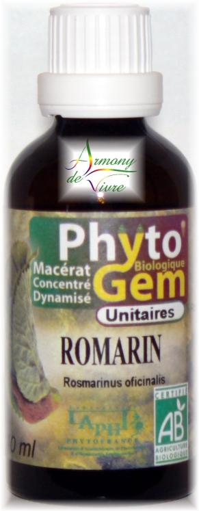 PHYTO GEM ROMARIN 40 ML Tonifie le système digestif, stimule le coeur...